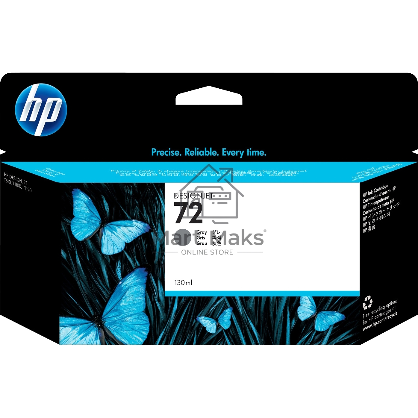 Картридж струйный HP №72 C9374A серый для HP DJ T1100/T610 (130мл)