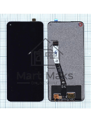 Дисплей для Xiaomi Redmi Note 9, Redmi 10X (MOD IC Cable) черный