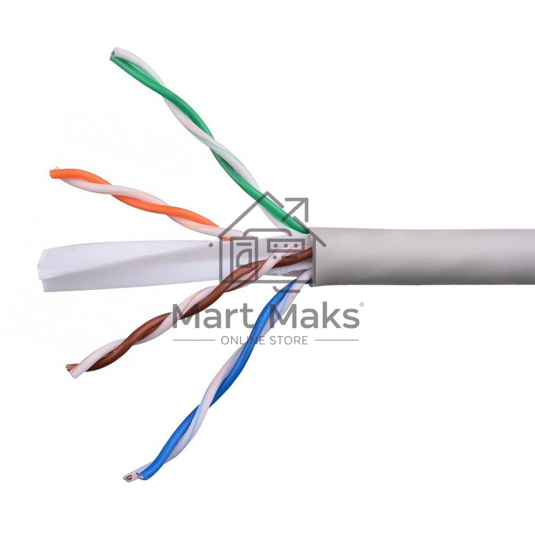 Кабель Cablexpert Россия UPC-6055-4-CU, UTP indoor 4x2x0.55, медный, кат.6, однож., 305м, coil, серый