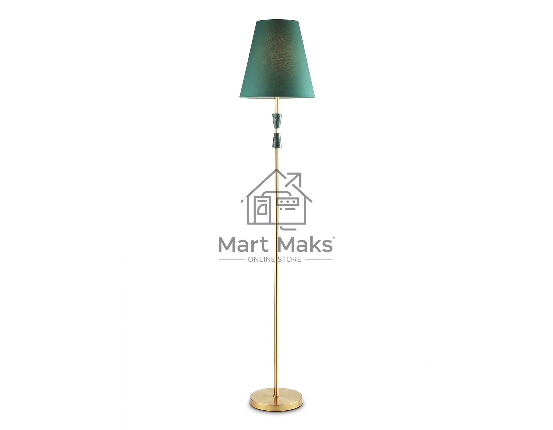 Светильник Ambrella light LH75059 BS/GN латунь/зеленый E27 max 60W D300*1550