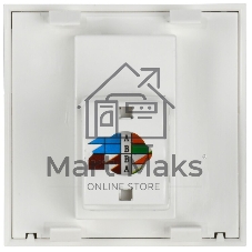 Розетка информационная РКИ-20-00-П RJ-45 UTP кат.5e (на 2 модуля) ПРАЙМЕР белая IEK