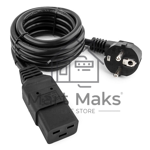 Кабель питания для UPC Gembird/Cablexpert, 1.8м, Schuko-С19, 16А, черный, с заземлением(PC-186-C19)