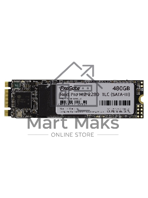 Накопитель SSD ExeGate NextPro UV500TS480, 480Gb, M.2 2280, SATA III, R/W 568/499