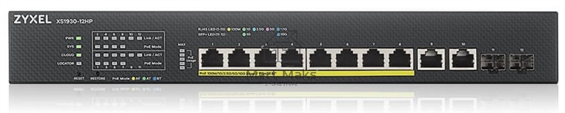 Коммутатор Zyxel NebulaFlex XS1930-12HP-ZZ0101F 2SFP+ 375W управляемый