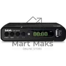 Приставка для цифрового ТВ BBK SMP028HDT2 черный, DVB-T2, DVB-T, HDMI, USB 2.0