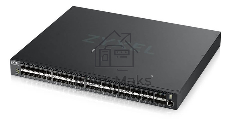 Коммутатор ZYXELXGS4600-52F AC L3 Managed Switch, 48 port Gig SFP, 4 dual pers. and 4x 10G SFP+, stackable, dual PSU AC