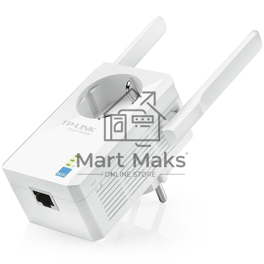 Сетевой адаптер TP-Link SOHO TL-WA860RE 300Mbps Wireless N Wall Plugged Range Extender with AC Passthrough, QCA(Atheros), 2T2R, 2.4GHz, 802.11b/g/n, 1 10/100Mbps LAN port, Range Extender button, Range Extender mode, suppo поставляется без кабеля RJ-45