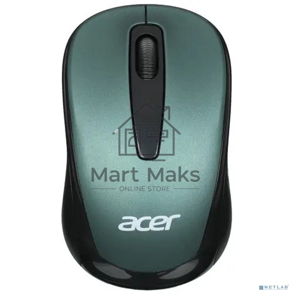Мышь беспроводная Acer OMR135 зеленый, 1000 dpi, радиоканал, USB, кнопки - 3