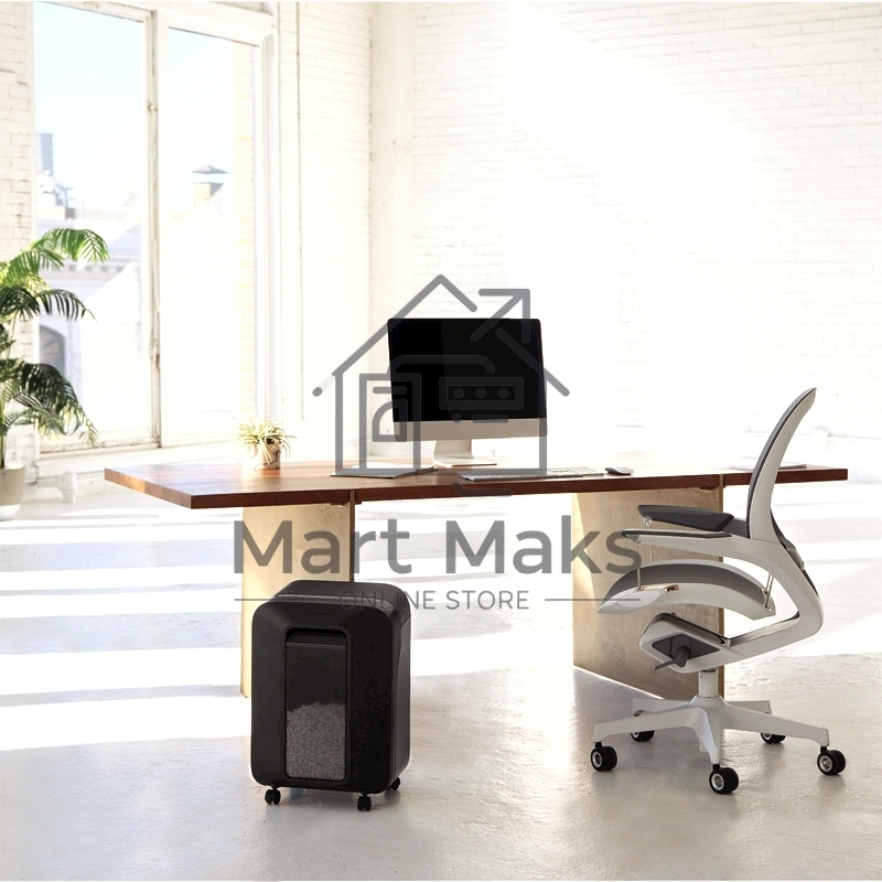 Шредер Fellowes PowerShred LX200 черный (секр.P-4)/перекрестный/12лист./22лтр./скрепки/скобы/пл.карты