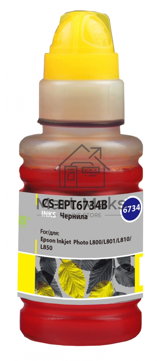 Чернила Cactus CS-EPT6734B желтый100мл для Epson L800/L810/L850/L1800