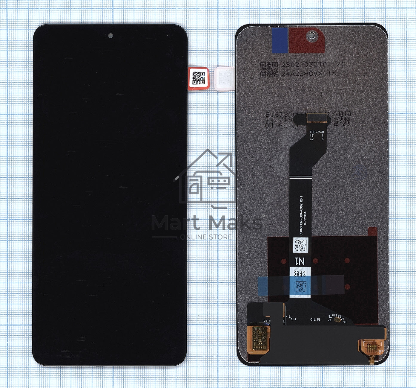 Дисплей для Huawei Nova 9 SE, Honor 50 SE в сборе с тачскрином черный (tft)