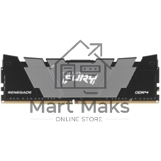 Оперативная память Kingston Fury Renegade, DDR4, 8GB (1x8GB), 3200MHz, CL16, DIMM, с радиатором, черный