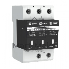 Ограничитель перенапряжения имп. ОПВ-C/3P 20кА 400В EKF opv-c3