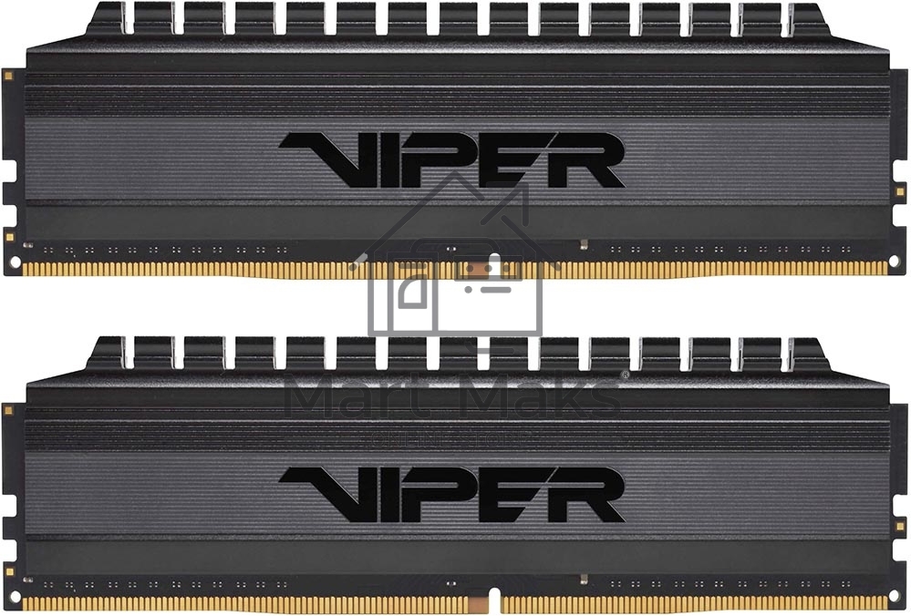 Оперативная память DDR 4 DIMM 8Gb (4GBx2) PC25600, 3200Mhz, Patriot BLACKOUT Kit (PVB48G320C6K) (retail)