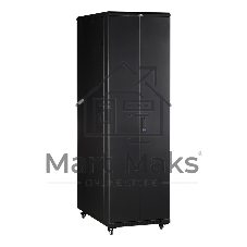 Шкаф коммутационный Lanmaster (TWT-CBB-27U-6X6-G1) 27U 600x600 мм пер. дв. стекл задн. дв. спл. стал. лист 2-хст. 2 бок. пан. 800 кг черный IP20