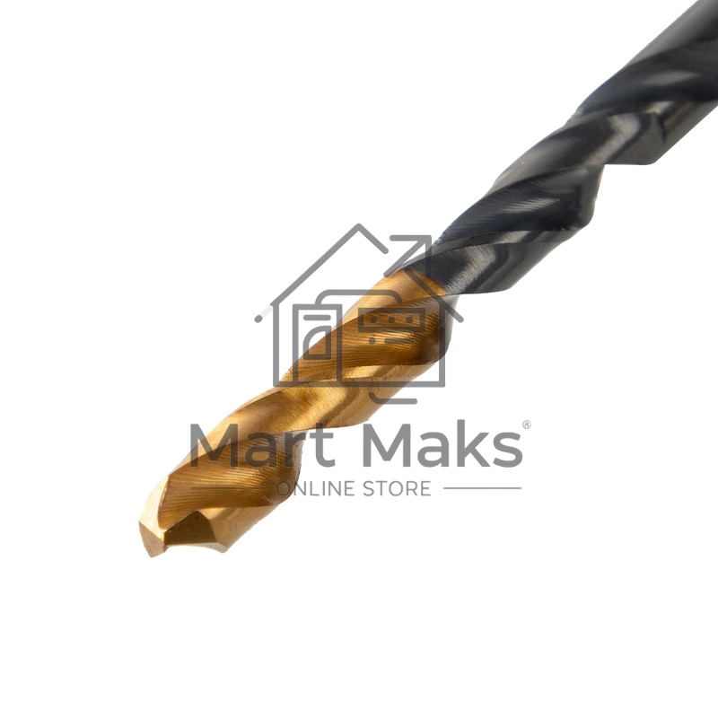Сверло по металлу, 4,5 мм, HSS-Tin, Golden Tip, 10 шт. Denzel