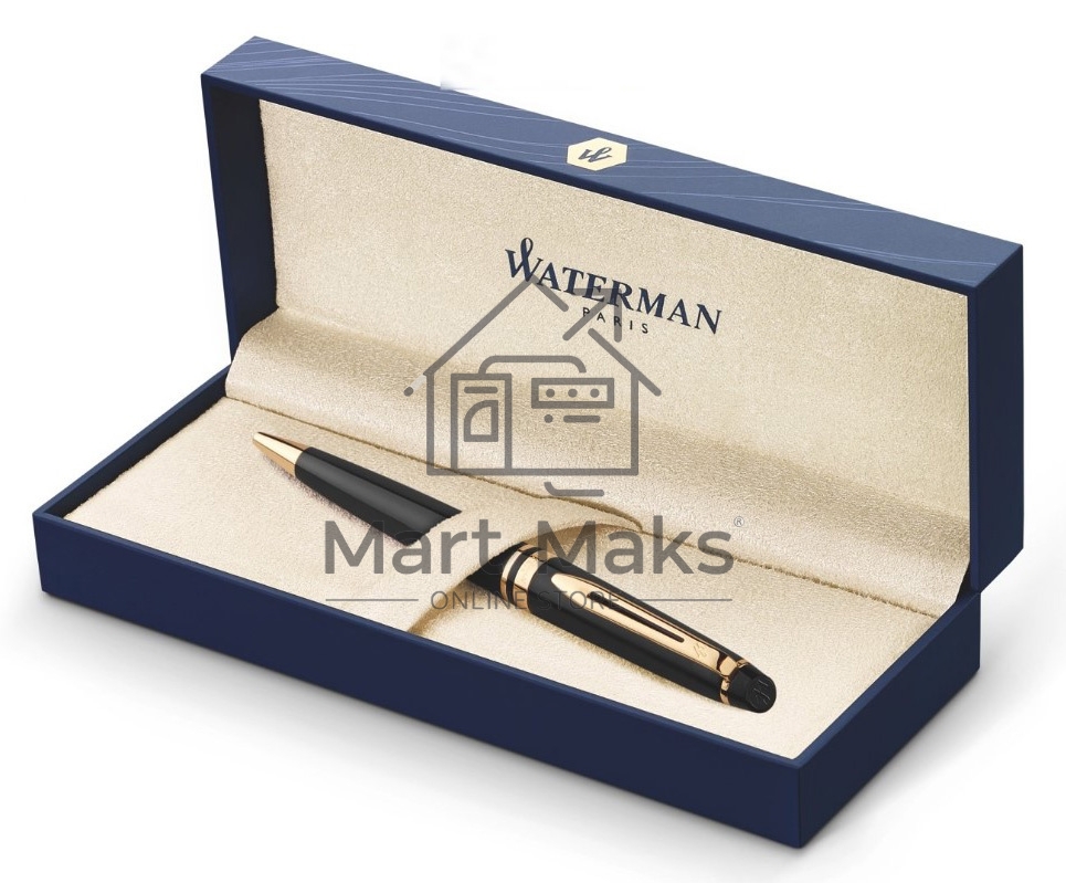 Ручка шариковая Waterman Expert 3 (CWS0951700) Black Laque GT M, синие чернила, подарочная коробка