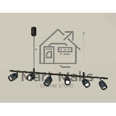Светильник Ambrella light XB9006500/6 SBK/DCH/PBK черный песок/черный хром/черный полированный MR16 GU5.3 (С9006,С1123,N7011)