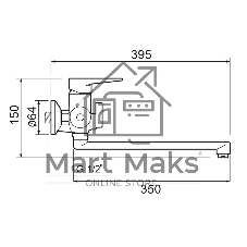 SL141-006E Смеситель для ванны, ø35
