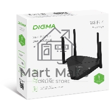 Роутер беспроводной Digma DWR-N302LTE N300 10/100BASE-TX/3G/4G cat. 4 черный