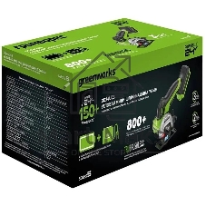 Угловая шлифовальная машина аккумуляторная GreenWorks GD24UCS, 24V, б/щет, 20000 об/мин,76 мм, рез 18 мм,1х2Ач,ЗУ,кор 3402007CUA