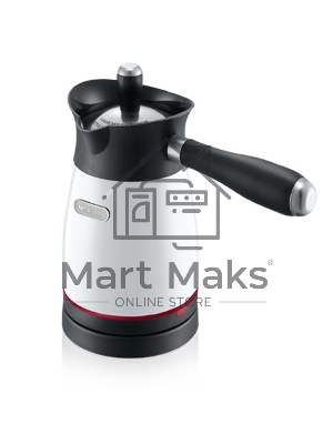 Электрическая турка Centek CT-1080 W (белый) 0.5л, 1000Вт, нерж.сталь, съемная мягкая ручка, крышка