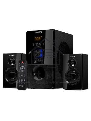 Акустическая система SVEN MS-2050 черный (2x12,5W + Subwoofer 30W, дерево, USB, SD, FM, ПДУ, Bluetooth)