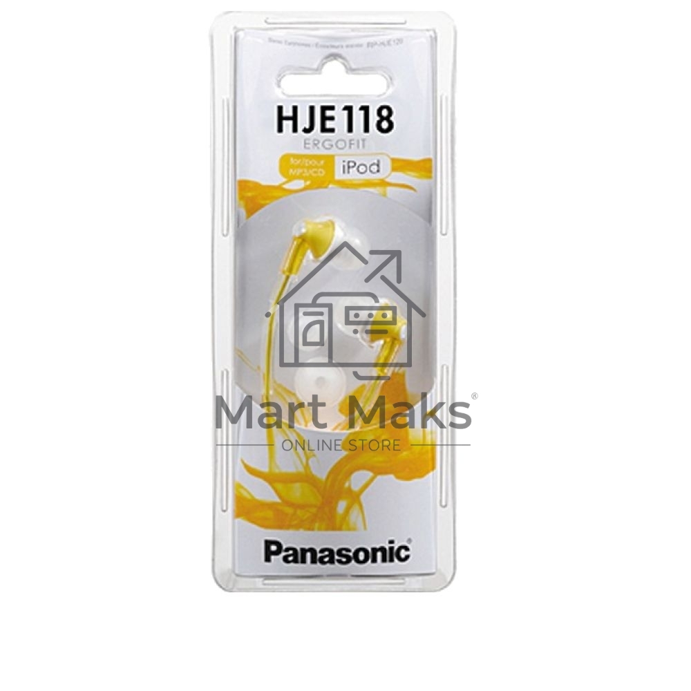 Наушники Panasonic RP-HJE118GUY желтый 1.1м