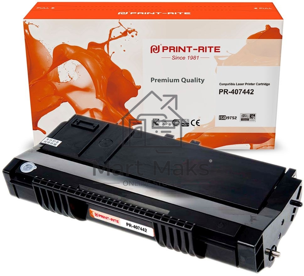 Картридж лазерный Print-Rite TFR802BPU1J PR-407442 407442 черный (2000стр.) для Ricoh Aficio SP 111/SP 111SF