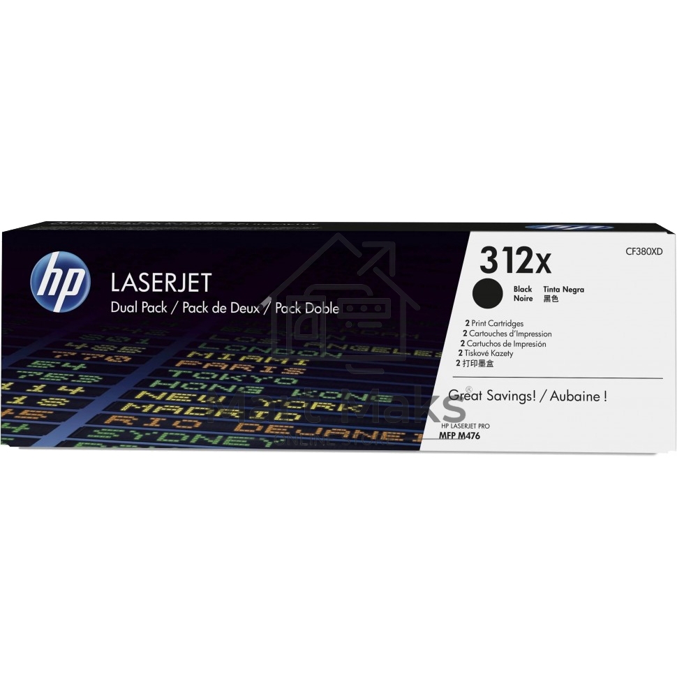 Тонер Картридж HP 312A CF380X черный для HP CLJ Pro M476 (4400стр.)