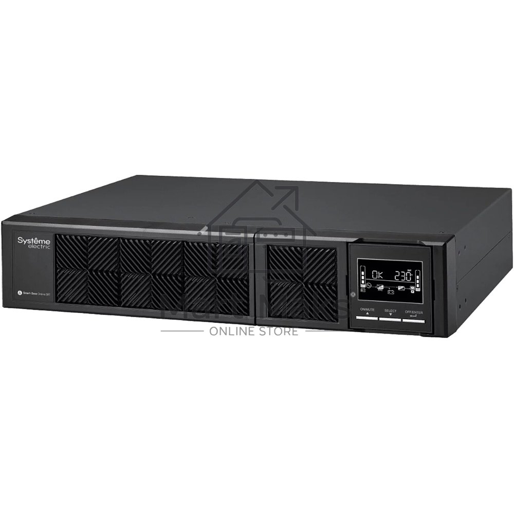 Источник бесперебойного питания Systeme Electriс Smart-Save Online SRV, 1000VA/900W, On-Line, Rack 2U(Tower convertible), LCD, Out: 6xC13, SNMP Intelligent Slot, USB, RS-232
