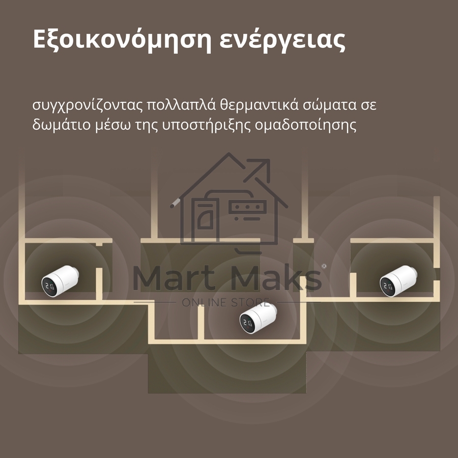 Термоголовка Aqara Smart Radiator Thermostat E1 (SRTS-A01) для радиат. резьбовой