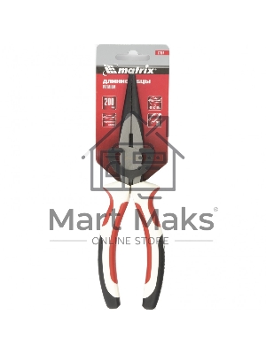 Длинногубцы Matrix Premium, 200 мм, прямые, трехкомпонентные рукоятки