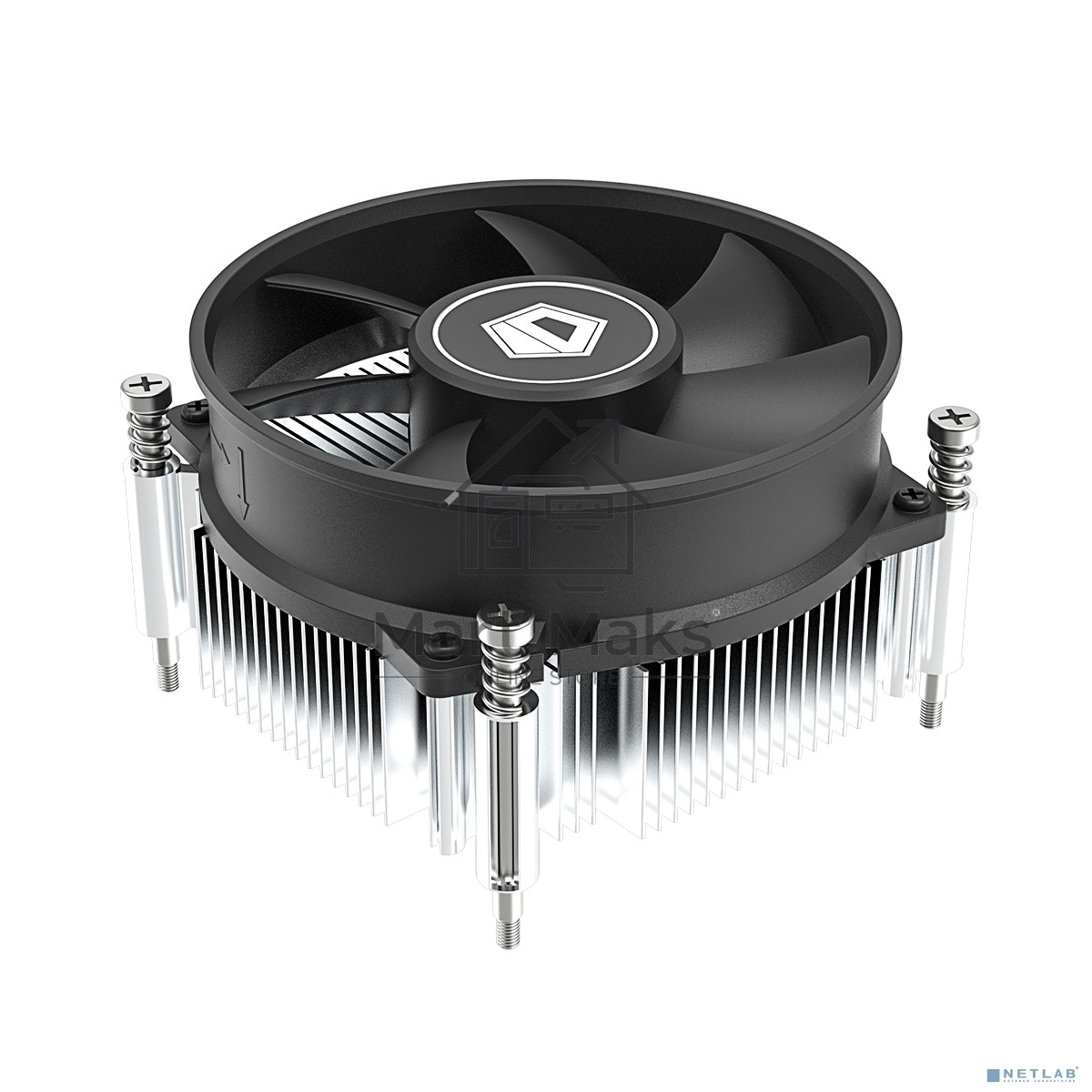 Кулер ID-COOLING DK-19 PWM серебристый/черный 92мм алюминий 2200rpm 26db 4-pin 95W 55мм