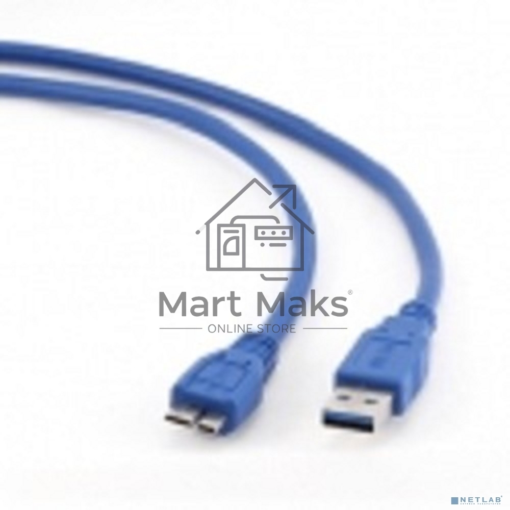 Кабель Gembird/Cablexpert CCP-mUSB3-AMBM-1 USB 3.0 Pro, AM/microBM 9P, 30см, экран, синий, пакет