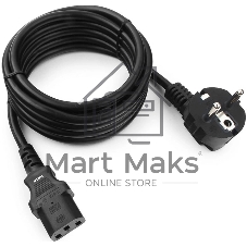 Шнур питания NTSS NTSS-PC13773 C13-Schuko проводник.:3x1мм2 3м 220В 10А черный