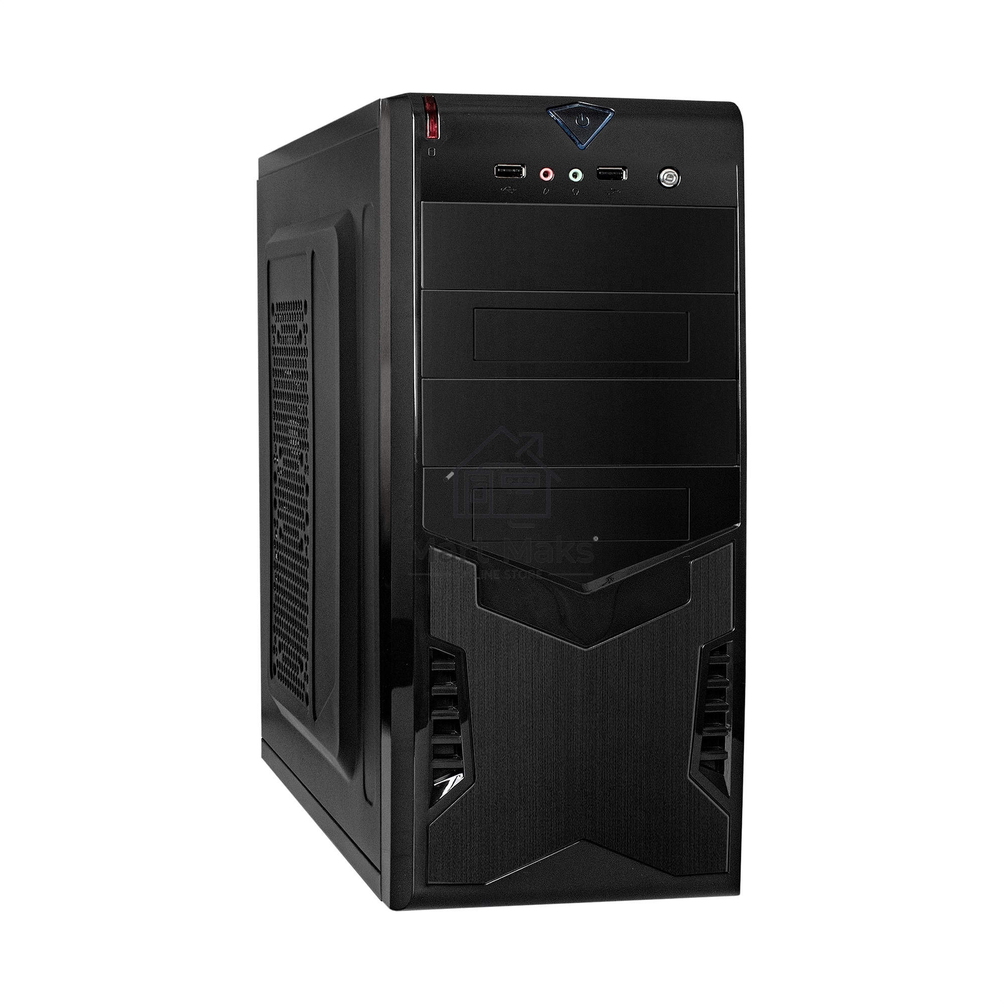 Компьютерный корпус Miditower Exegate CP-604 Black, ATX, <без БП>, 2*USB, Audio