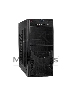 Компьютерный корпус Miditower ExeGate CP-604 Black, ATX, (без БП), 2*USB, Audio