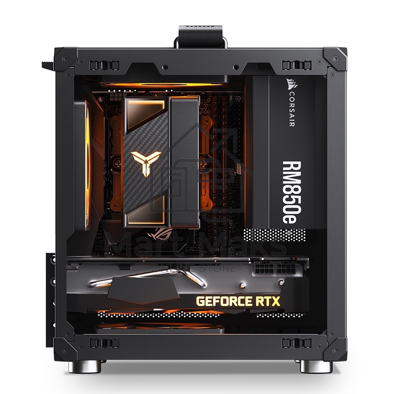 Компьютерный корпус JONSBO C6-ITX Black ITX без БП, боковая панель из закаленного стекла, mini-ITX, черный