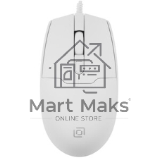 Мышь проводная Oklick 147M белый, 2000 dpi, USB, кнопки - 4