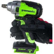 Гайковерт ударный аккумуляторный GreenWorks GD24IW400 24В, без АКБ и ЗУ (3802907)