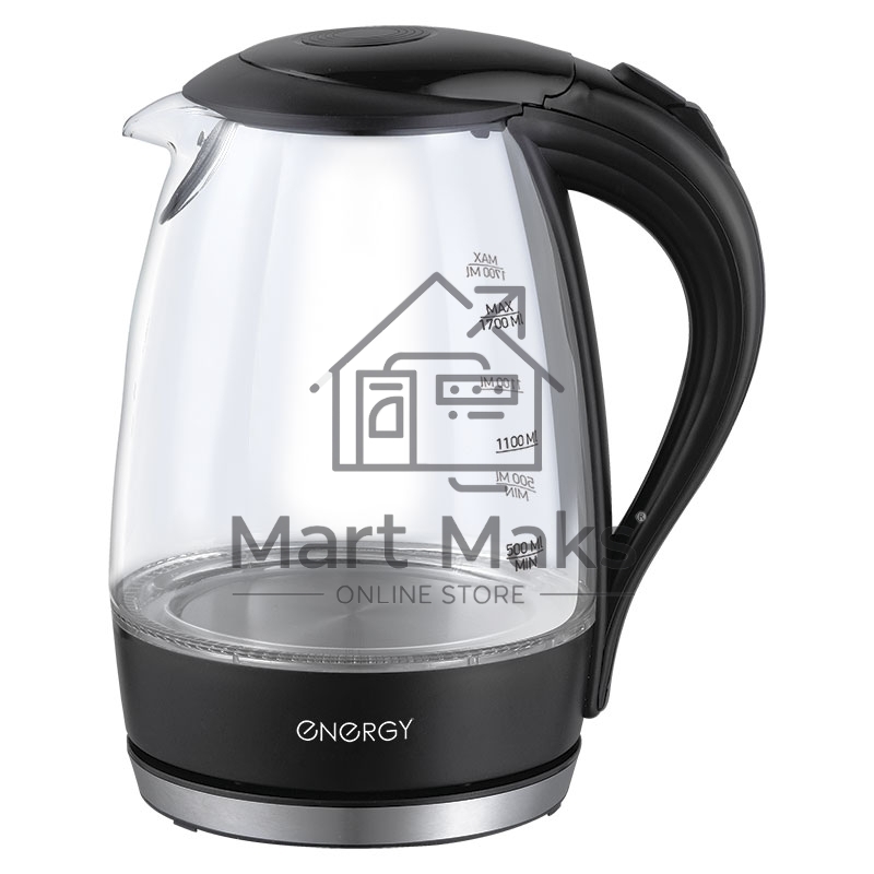 Чайник Energy E-262 1.7 л, стекло,черный (153233)