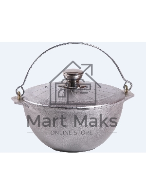 Казан походный 56300 6 л, литой алюминиевый с крышкой