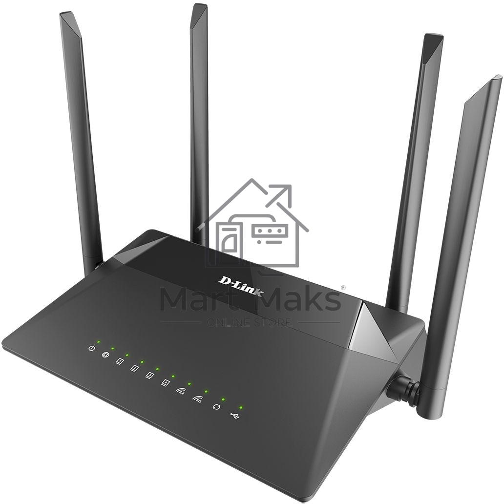 Беспроводной двухдиапазонный гигабитный маршрутизатор D-Link DIR-853/URU/R3A AC1300 Wave 2 с поддержкой технологии MU-MIMO, 3G/LTE и USB-портом 3.0