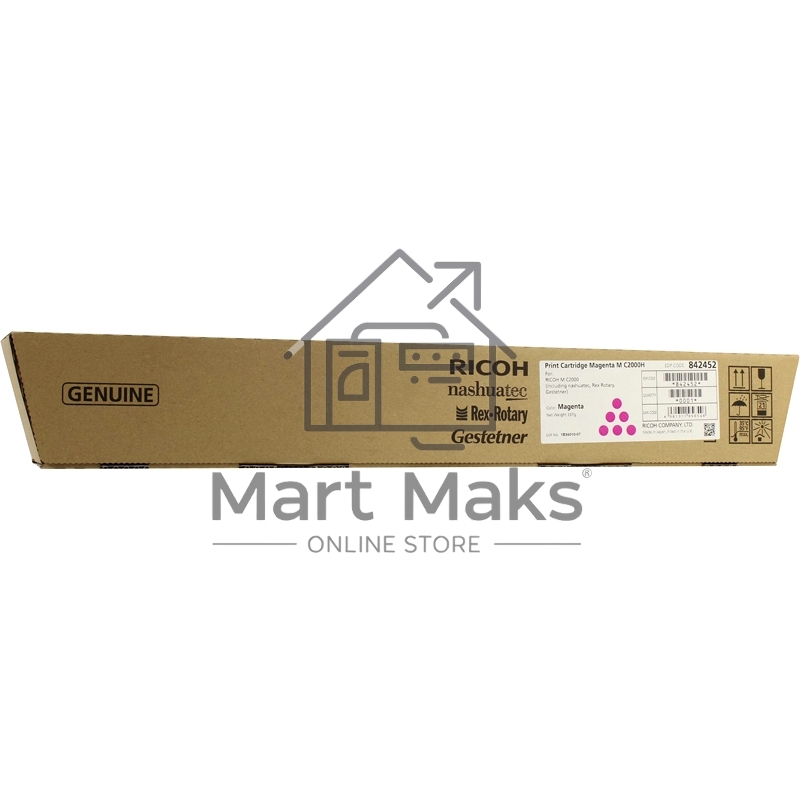 Малиновый тонер повышенной емкости Ricoh 842452 M C2000H (15К) Print Cartridge Magenta M C2000H
