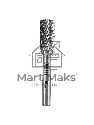 Борфреза по металлу твердосплавная, цилиндрическая, тип-А, 10 мм Denzel