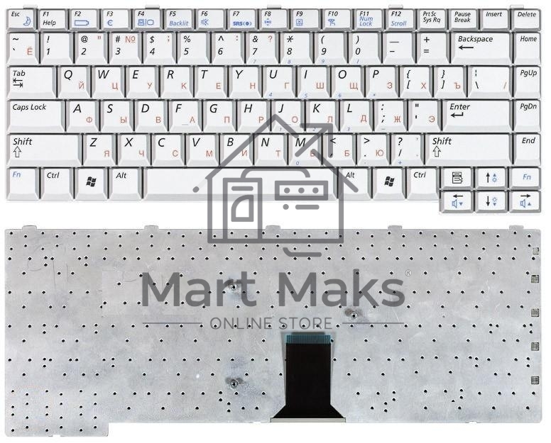 Клавиатура для ноутбука Samsung M50, серебристая