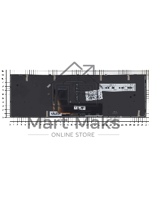 Клавиатура для ноутбука DNS Clevo P651 черная с рамкой с подсветкой