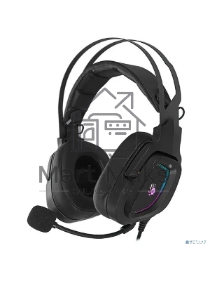 Наушники с микрофоном A4Tech Bloody G570 черный/серый 2м мониторные USB оголовье (G570 USB/ BLACK + GREY)