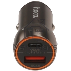 Автомобильное зарядное устройство Hoco Z46, 18Вт, USB, металлический серый, коробка
